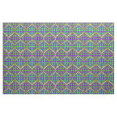 Tissu Taffi Op Art violet vert et jaune (Fat Quarter)