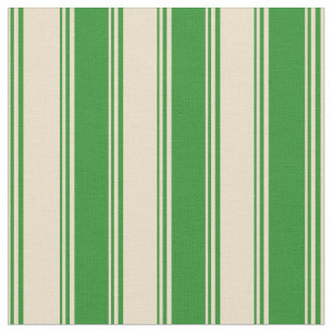 Tissu Tan and Forest Green Colour Lines Motif