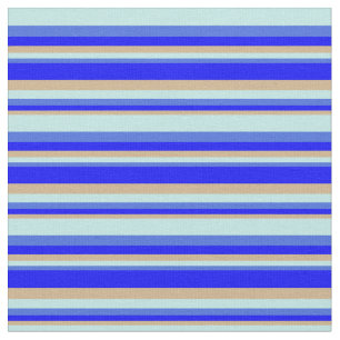 Tissu Tan, Bleu, Royal Blue et Turquoise