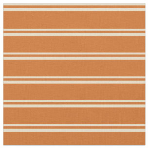 Tissu Tan & Chocolat Motif de rayures de couleur