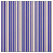 Tissu Tan et bleu foncé Motif rayé/lin (Échantillon)