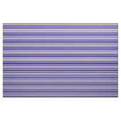 Tissu Tan et bleu foncé Motif rayé/lin (Fat Quarter)