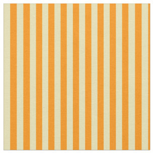 Tissu Tan et orange foncé Motif à rayures