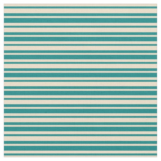 Tissu Tan et rayures Turquoises (Fermer)