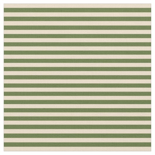 Tissu Tan et vert foncé d'olive Lignes/Motif de bandes (Fermer)