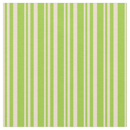 Tissu Tan et vert Motif de rayures (Fermer)
