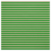 Tissu Tan et vert Motif de rayures (Échantillon)