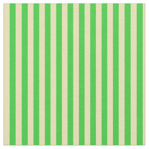 Tissu Tan & Lime Vert Coloré Linu/Motif rayé