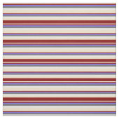 Tissu Tan, Maroon, Bleu moyen, Gris foncé et blanc (Échantillon)