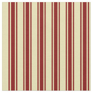 Tissu Tan & Maroon Coloré Linu/Motif rayé