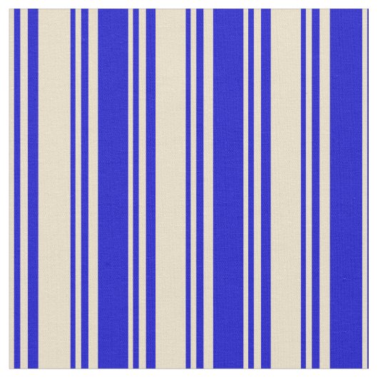 Tissu Tan & Motif bleu rayé/lin (Fermer)
