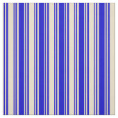 Tissu Tan & Motif bleu rayé/lin (Échantillon)