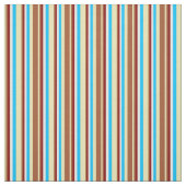 Tissu Tan, Sienna, Maroon, Blanc & Profond Ciel bleu cou (Échantillon)