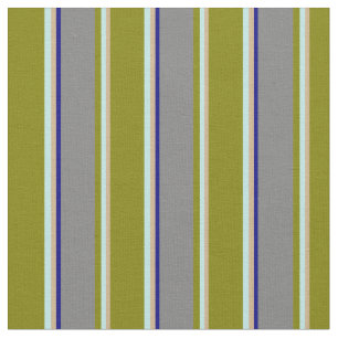 Tissu Tan, Turquoise, Vert, Gris et Bleu