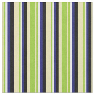 Tissu Tan, Vert, Blanc, Bleu de minuit et noir