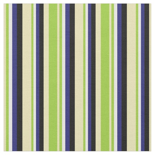 Tissu Tan, Vert, Blanc, Bleu de minuit et noir (Fermer)