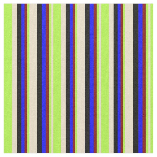 Tissu Tan, vert clair, marron, bleu et noir (Fermer)