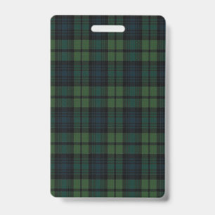 Tissu Tartan Badge en Plastique - Vertical