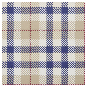 Tissu Tartan blanc kaki de plaid de Bourgogne XL de bleu