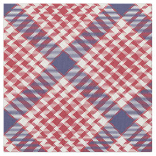 Tissu Tartan bleu bleu rouge