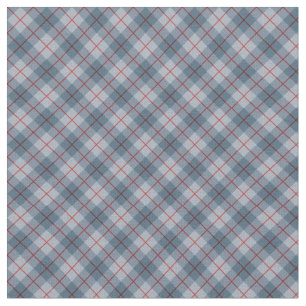 Tissu - Tartan Bleu, Gris et Rouge