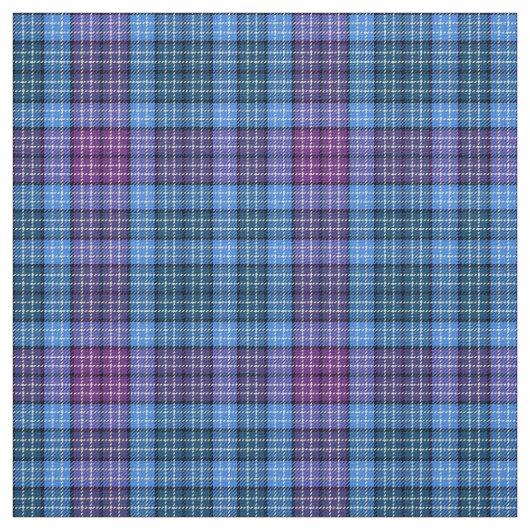 Tissu - Tartan bleu rose violet vert (Échantillon)