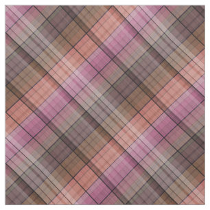 Tissu Tartan brun rouge