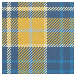 Tissu Tartan de bleu et d'or