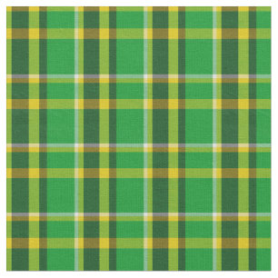 Tissu Tartan d'impression en Motif vert jaune