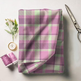 Tissu Tartan Motif Plum et Soft Green ID210