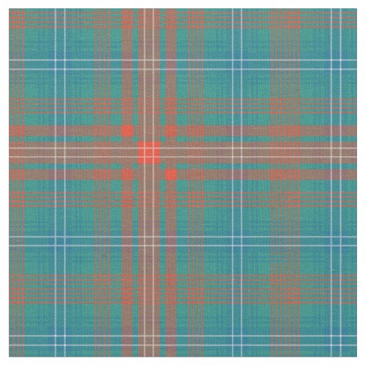 Tissu Tartan Plaid Clan Wilson Orange Blue Check (Fermer)
