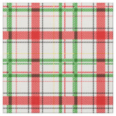 Tissu Tartan plat de Noël - Blanc (Fermer)