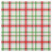 Tissu Tartan plat de Noël - Blanc (Échantillon)