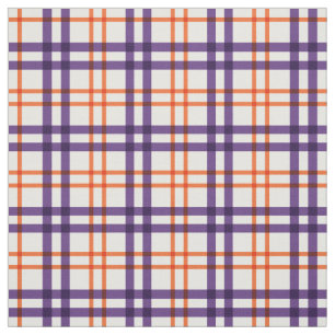 Tissu Tartan pourpre et orange