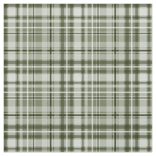 Tissu tartan vert blanc gris (Échantillon)
