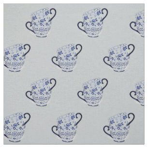 Tissu Tasses à thé cobalt
