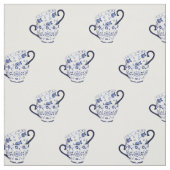 Tissu Tasses à thé cobalt (Échantillon)
