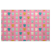 Tissu tasses de fleurs roses (Fat Quarter)