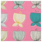 Tissu tasses de fleurs roses (Fermer)