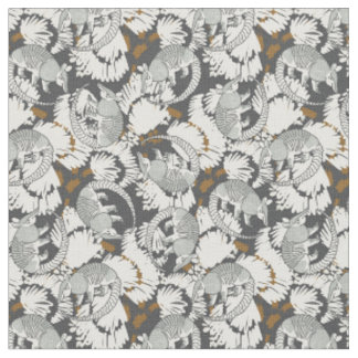 Tissu tatou monochrome charbon gris crème sud-ouest