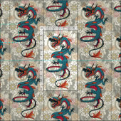 Tissu tatouage de dragon clair (Carreau)