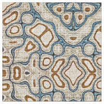 Taupe Brown Turquoise bleu Bali Batik Style Motif