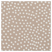 Tissu Taupe Et Blanc Random Polka Pointe Impression (Fermer)