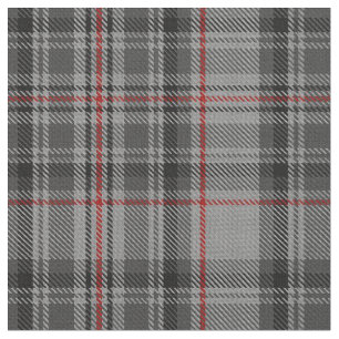Tissu Taupe gris rouge Tartan noir Taupe