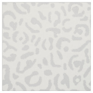 Tissu Tcheetah gris et blanc