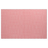 Tissu Tchry Red Geometric Deco Cube Pattern (Yard)