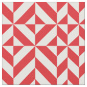 Tissu Tchry Red Geometric Deco Cube Pattern (Fermer)