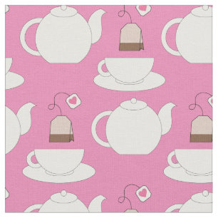 Tissu Tea Cup et Pot Cute Café Barista