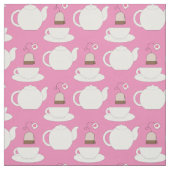 Tissu Tea Cup et Pot Cute Café Barista (Échantillon)