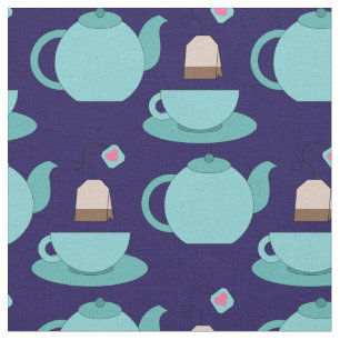 Tissu Tea Cup et Pot Cute Café Barista